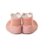 Rabbit beige attipas calçado infantil com tecido algodão oeko tex cor rosa