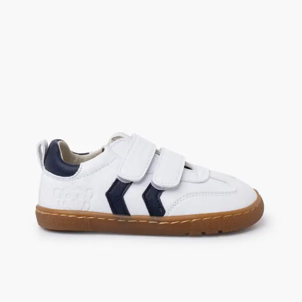 sapatilhas barefoot riscas laterais azul marinho pisamonas