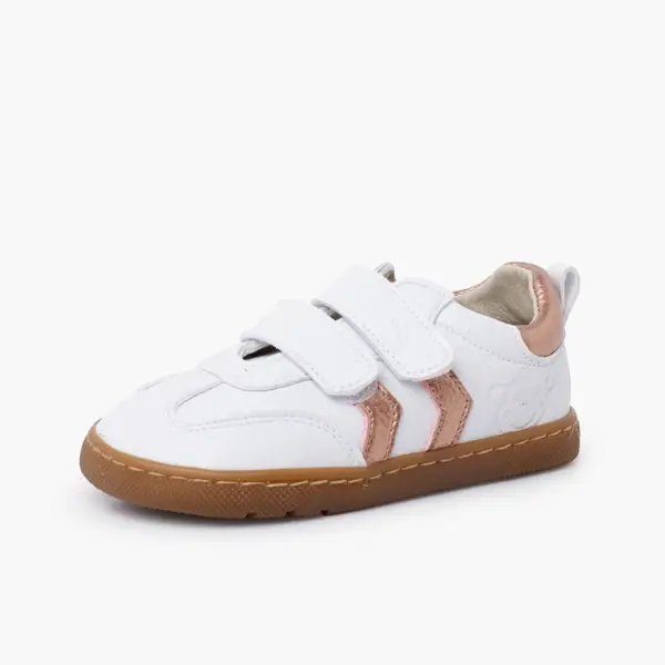 sapatilhas barefoot riscas laterais metalizadas bronze pisamonas