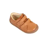sapatinho para bebé em couro castanho camel respiraveis, flexiveis e confortaveis bunny ovelhas