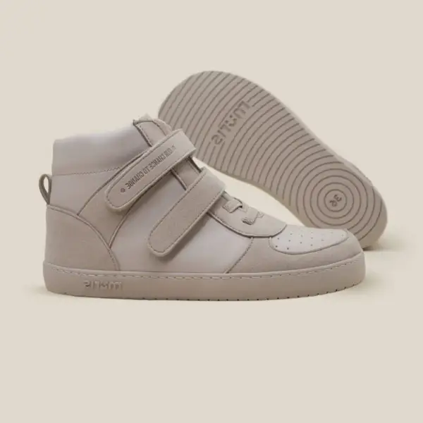 sapatos riga taupe bege com sistema de fixação com velcro muris adultos riga