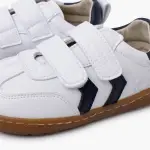 ténis infantil tendência atual brancos e azul barefoot pisamonas