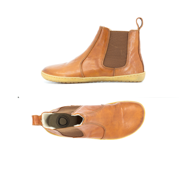 Botas calçado adulto flexivel chelsea caramel