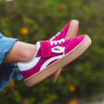 Sapatos ergonómicos rosa pink para bebé, respeitam o desenvolvimento natural dos pés lejan 4