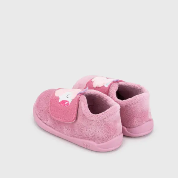 sapatinho quentinho inverno bebé rosinha com bonequinho de unicórnio e ocm velcro