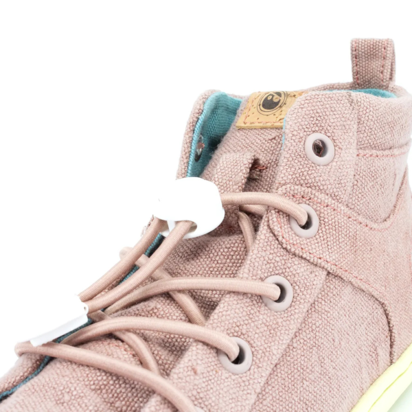 mukishoes ténis bota rosa sola amarela com atacadores hope mukishoes