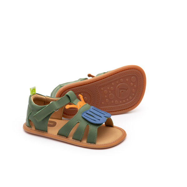 sandália tip toey joey barefoot beetle salsa blue tang tangerine