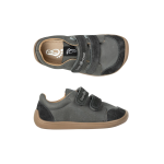 sapatinho bar3foot respeitador com duplo velcro cor cinza