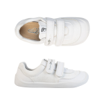ténis bar3foot respeitador com duplo velcro cor branca white