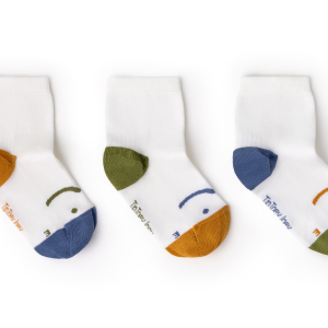 Meias Criança • TTJ • 3 pares • Azul / Mostarda / Verde