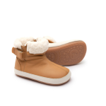 bota para bebé quentinha com pêlo dobby castanhas ttj