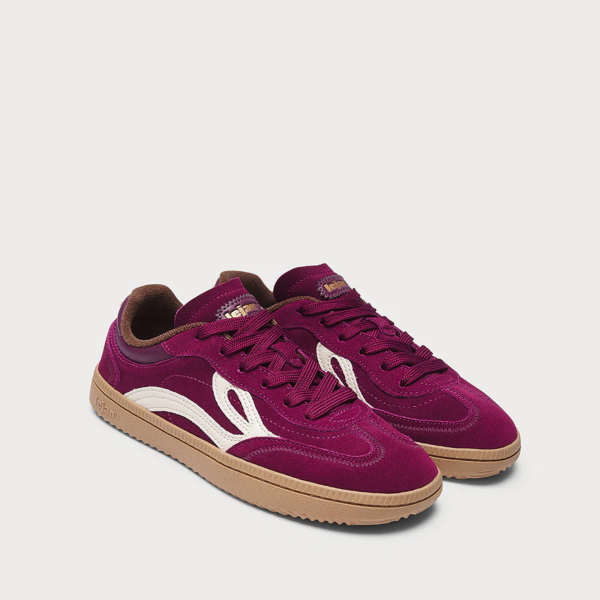 ténis com atacadores barefoot para adultos granate roxo