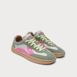 ténis com atacadores barefoot para adultos mint verde e rosa