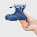Botinhas de chuva cor azul jeans dinossauro para crianças igor Mendi com fecho