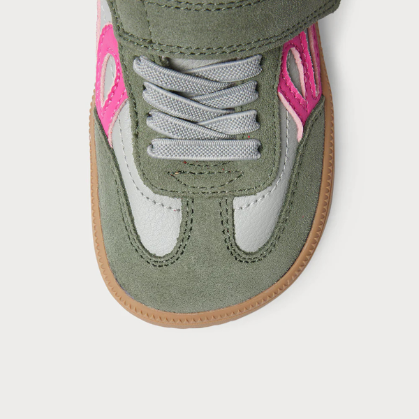 lejan criança verde e rosa barefoot com ponteira ampla