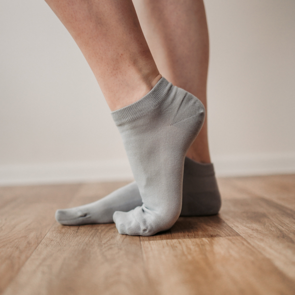 meia barefoot belenka cinzento low cut