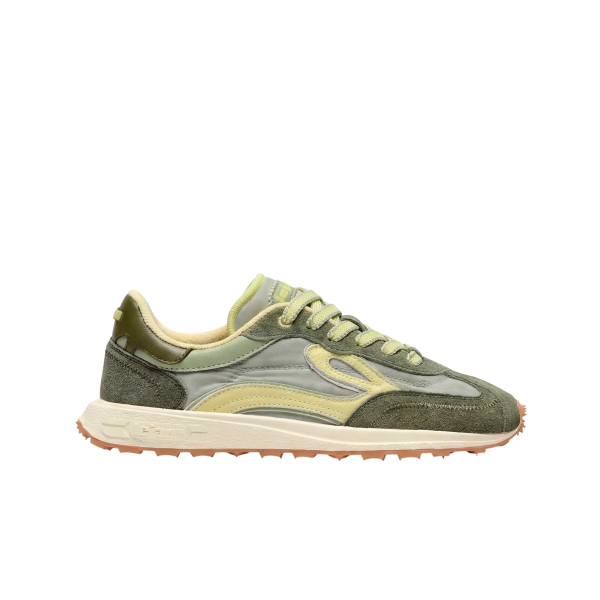 ténis adulto com atacadores verdes kaki lejan melrose